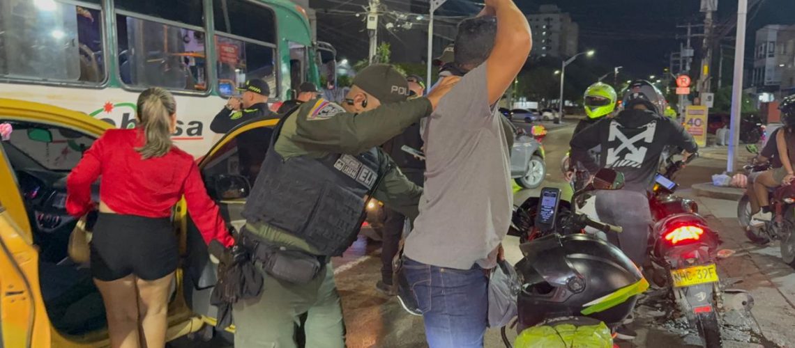 Operativo Policía Metropolitana de Barranquilla