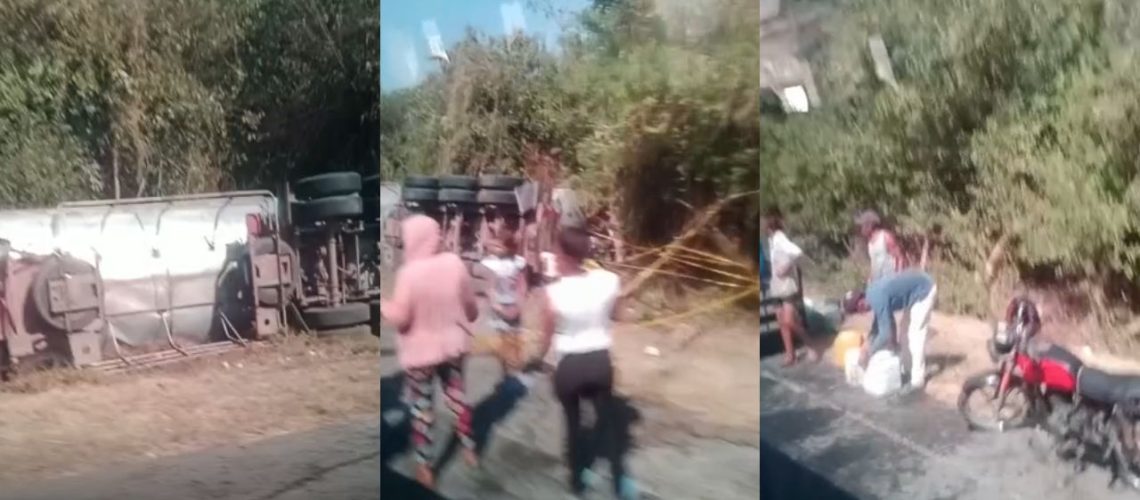 accidente camión cisternarna vía Barranquilla - Santa Marta