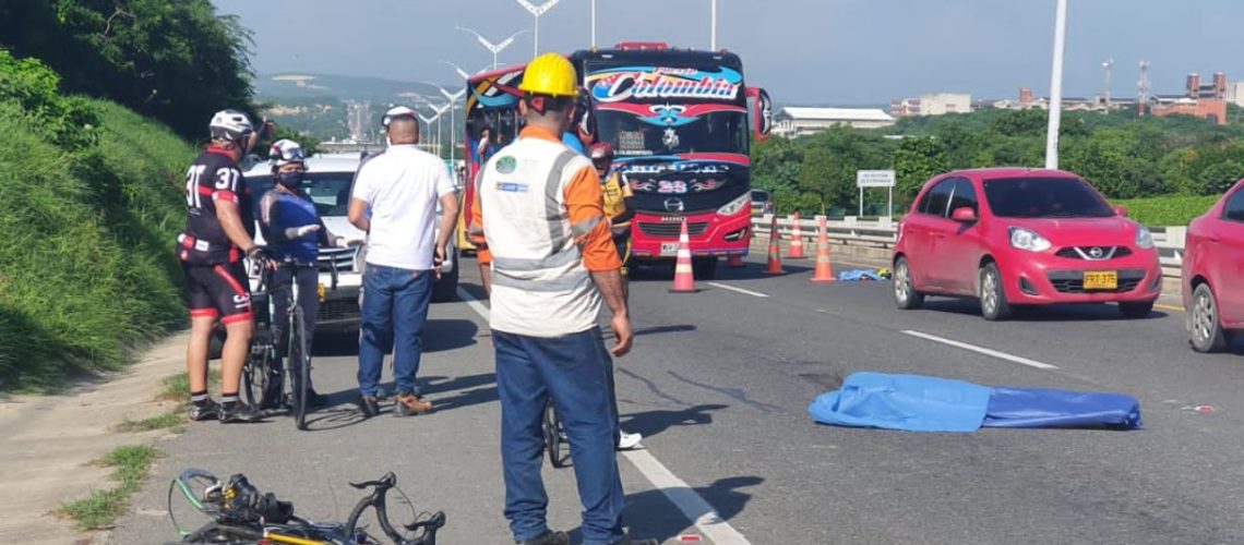 accidente ciclista vía al mar