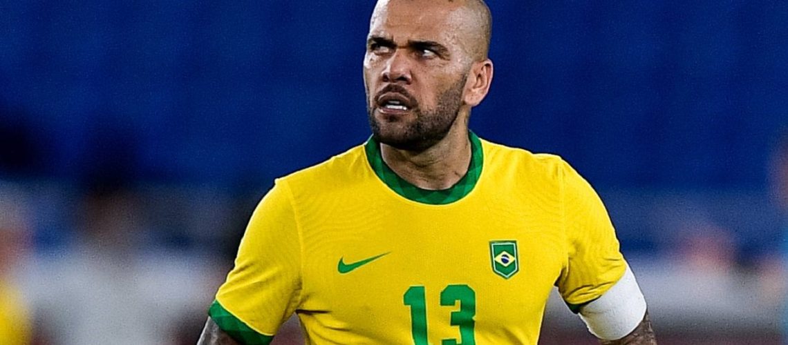 Dani Alves of Brazil during the Olympic Games Tokyo 2020, Football Men's Gold Medal Match between Brazil and Spain on August 7, 2021 at International Stadium Yokohama in Yokohama, Japan - Photo Pablo Morano / Orange Pictures / DPPI