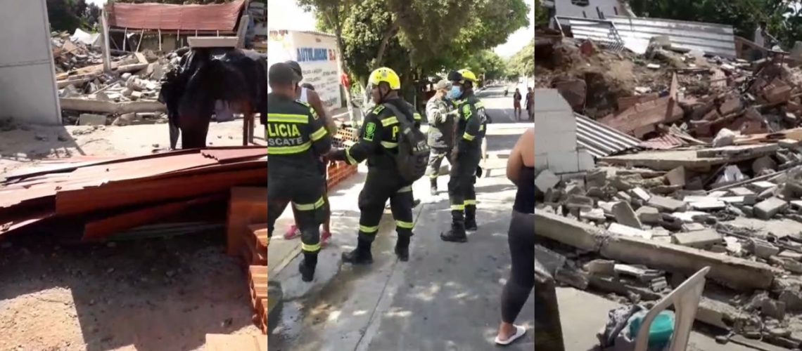 deslizamiento en el barrio La Manga