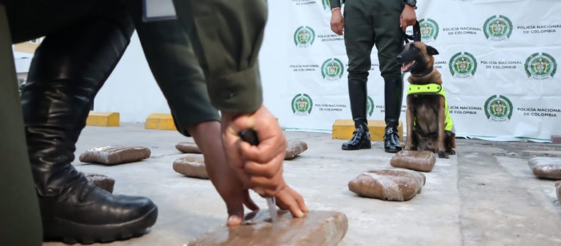 droga hallada en bodega de la vía 40