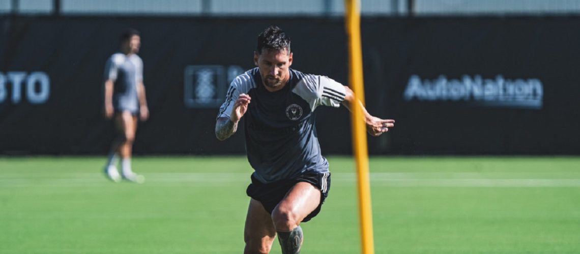 entreno de messi en inter