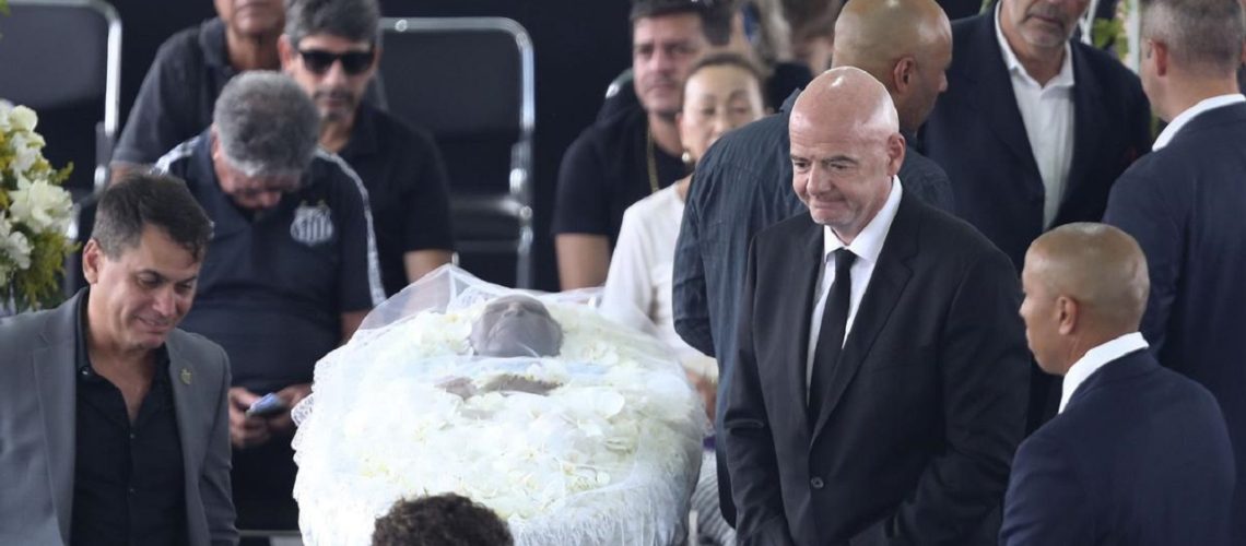 infantino en sepelio de pelé