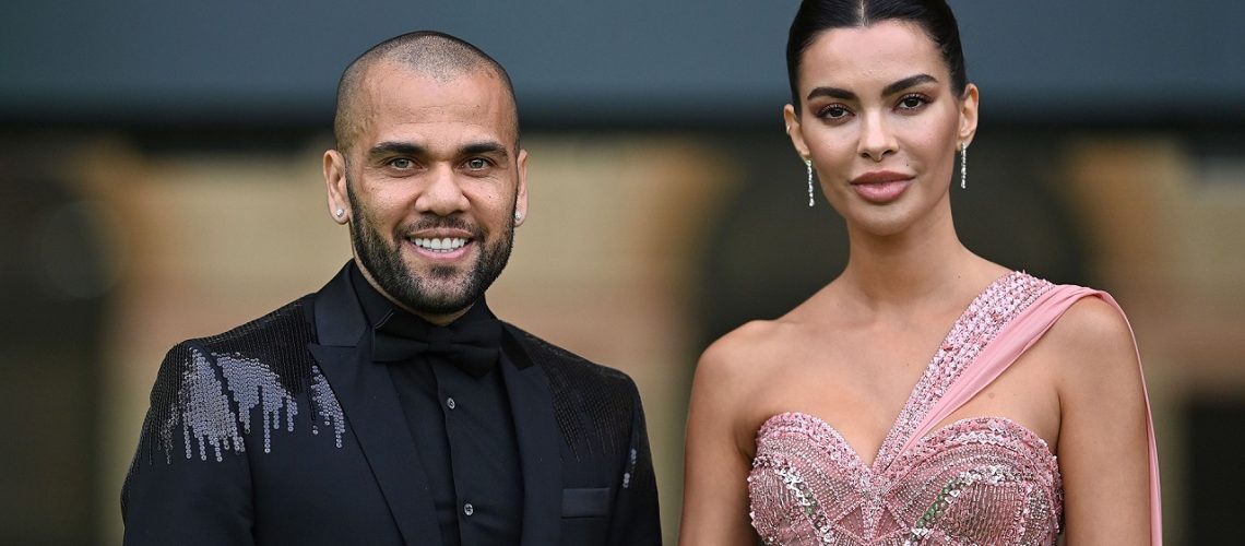 LONDON, ENGLAND - OCTOBER 17: Dani Alves and Joana Sanz attend the Earthshot Prize 2021 at Alexandra Palace on October 17, 2021 in London, England. (Photo by Samir Hussein/WireImage)