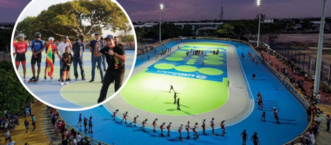 papi char entrega pista de patinaje en la magdalena