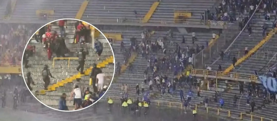 pelea entre barras en bogotá