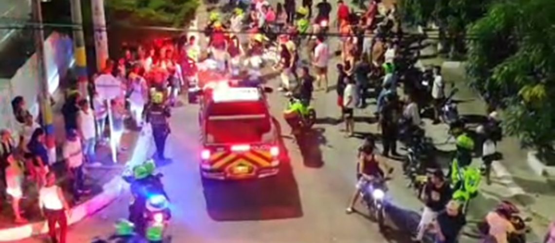 policía herido en hurto en el barrio La Magdalena 2