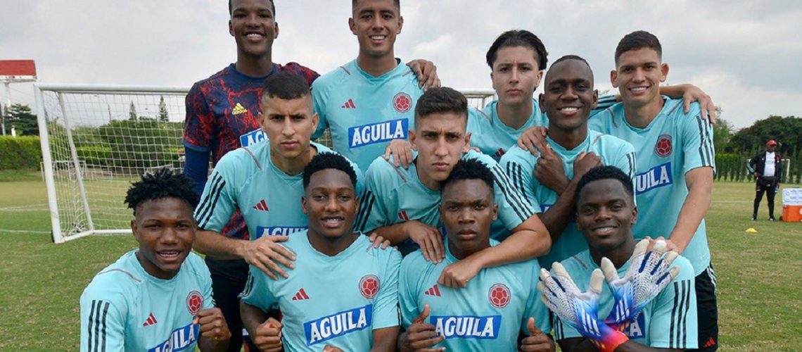 selección colombia sub-20 en entreno